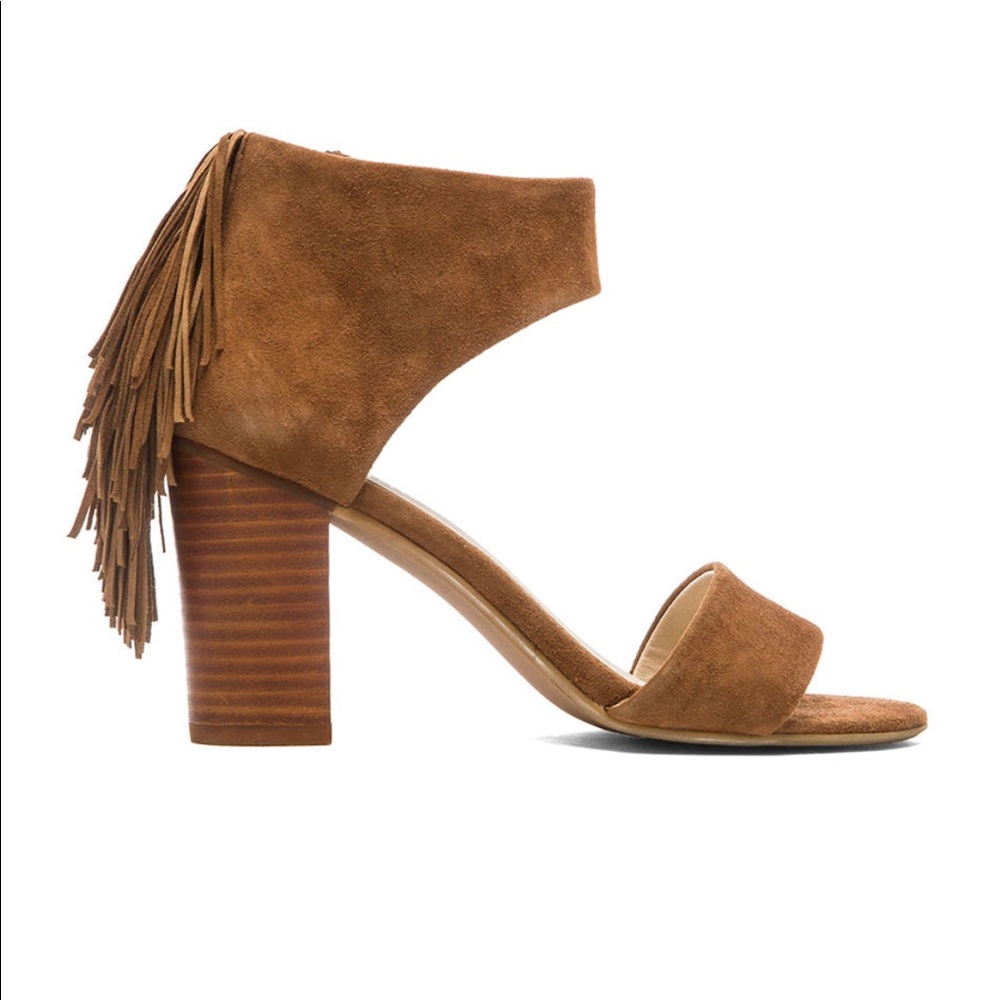 Seychelles Hello lovely Suede fringe open toe heel